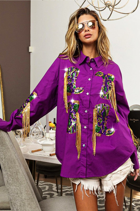 Cowgirl Sequin Top