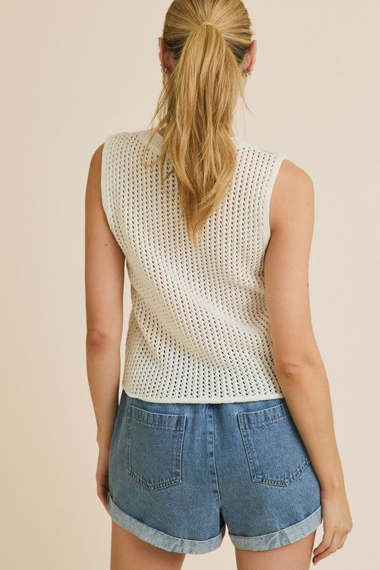 Pastel Shells Knit Top