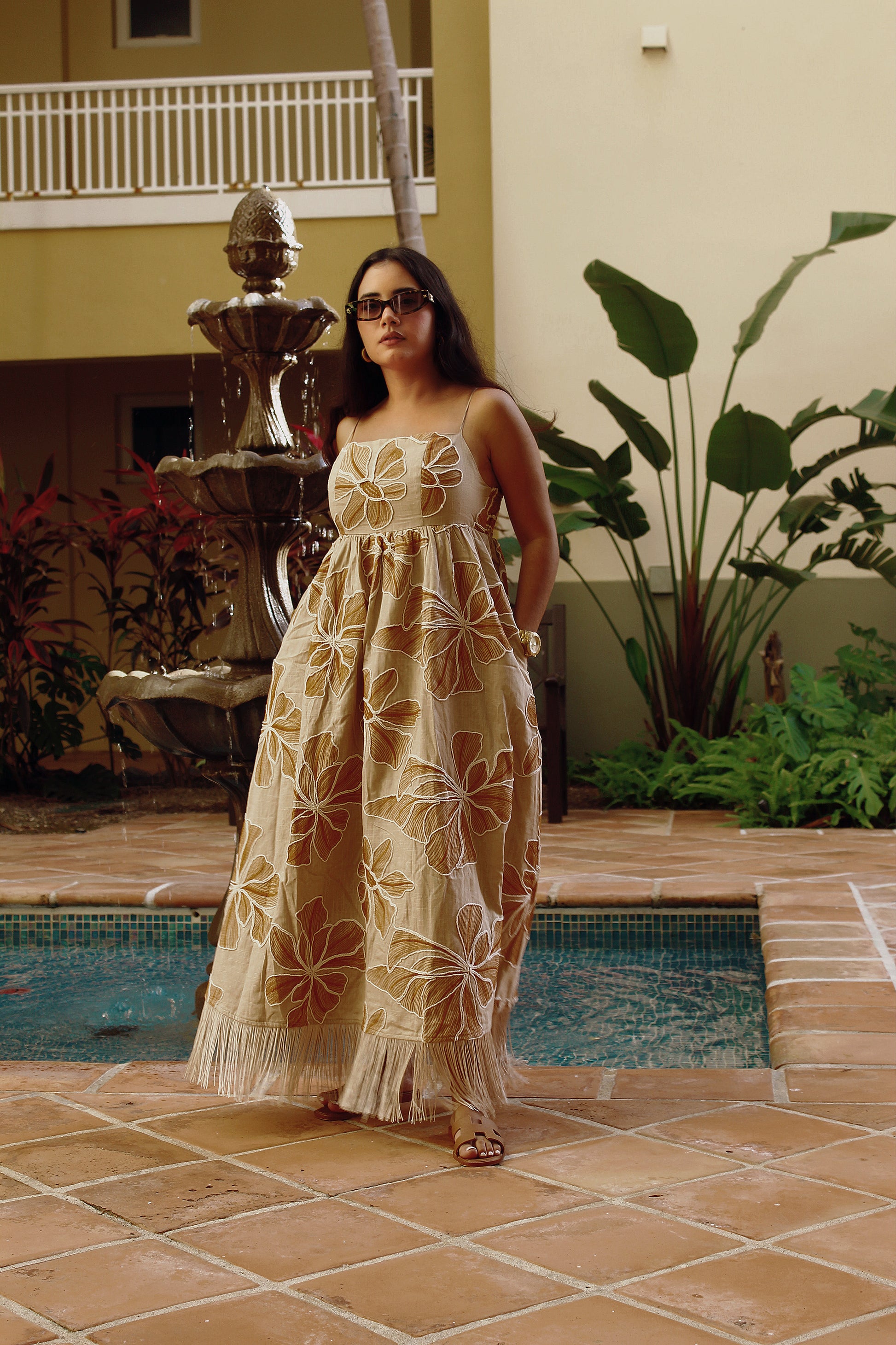 Embroidered Maxi Dress
